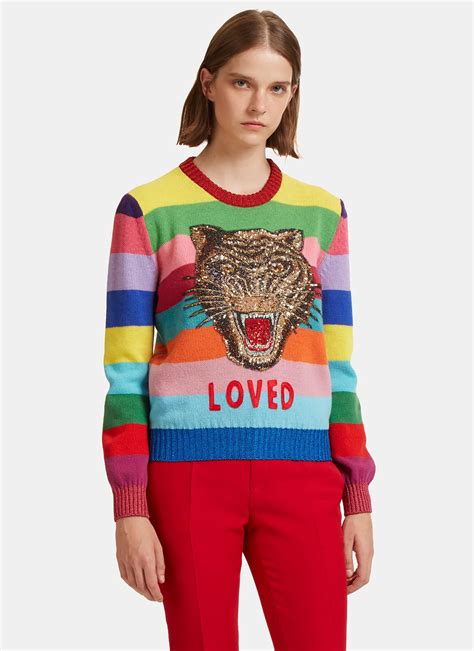 women's gucci jumper|Gucci tiger sweater women.